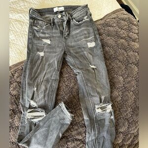 Vette black denim ankle jeans